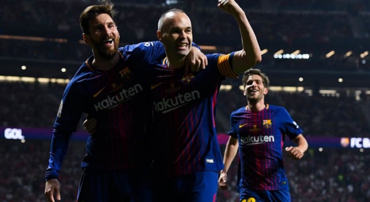 اهداف برشلونة الخمسة في نهائي كاس ملك اسبانيا 