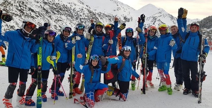  بعثة اتحاد التزلج الى أندورا للمشاركة في بطولة التزلج الألبي 