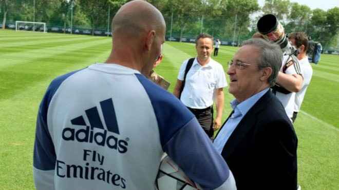 اجتماع بيريز وزيدان ينهي كل الملفات العالقة في ريال مدريد