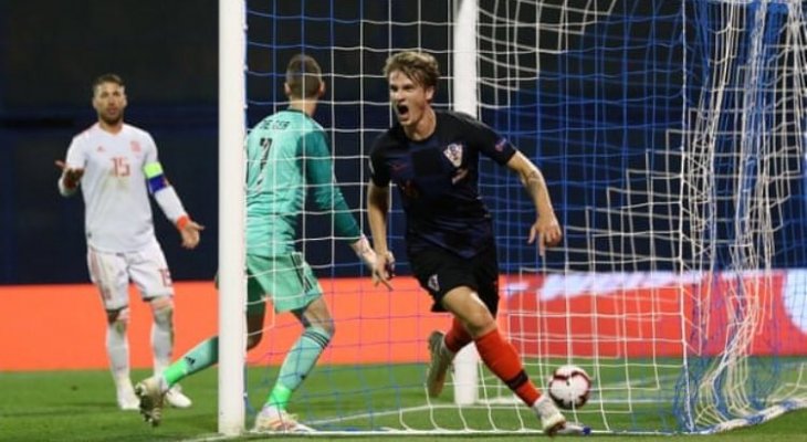 كرواتيا تخلط الاوراق مجدداً بفوز قاتل امام اسبانيا وفوز بلجيكا