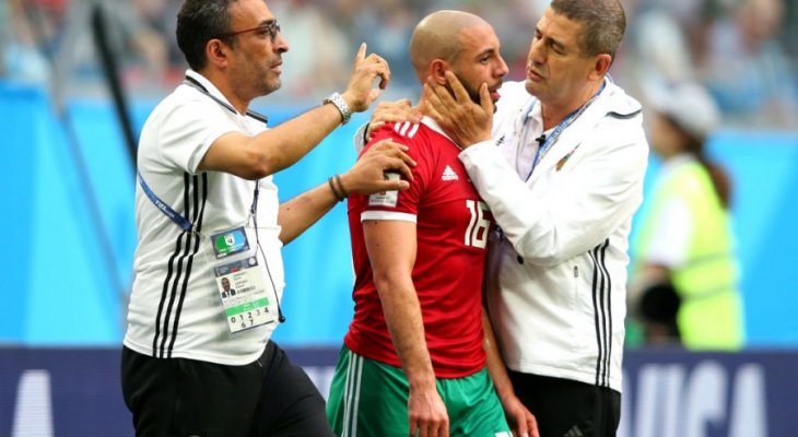 حادثة نادرة في كأس العالم خلال لقاء المغرب وايران 