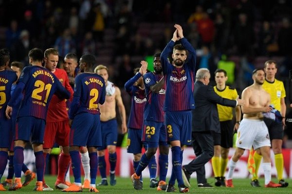 اهداف برشلونة وروما في ذهاب ربع نهائي دوري الابطال