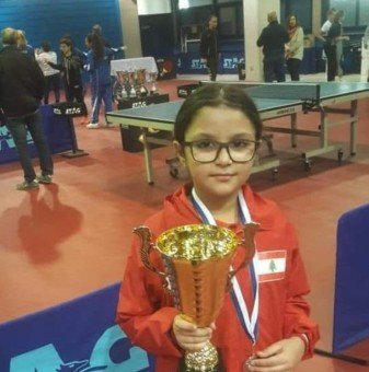 لاعبة كرة الطاولة بيسان شيري  أصغر لاعبة مصنّفة دولياً في العالم 